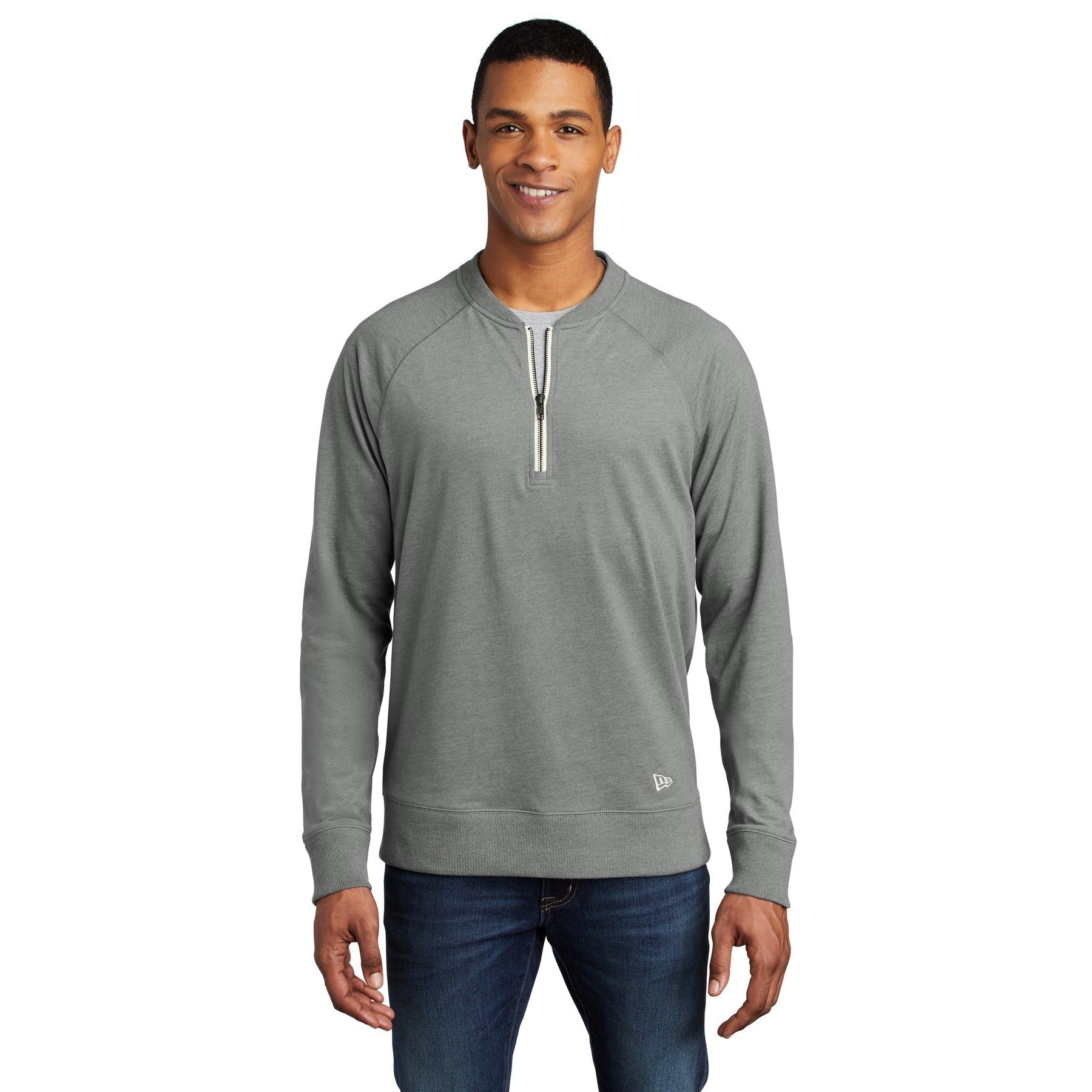 New Era-New Era ® Sueded Cotton Blend 1/4-Zip Pullover NEA123-MedTech-3